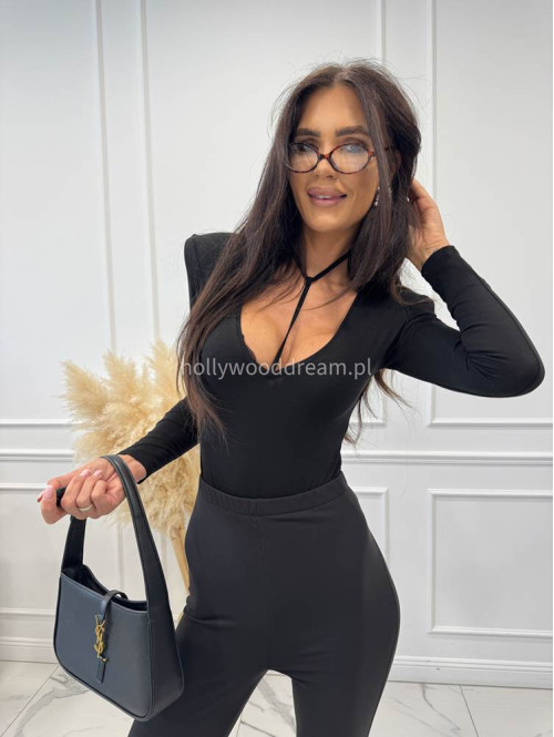 Body z chokerem czarne AGATA 131 - photo #44