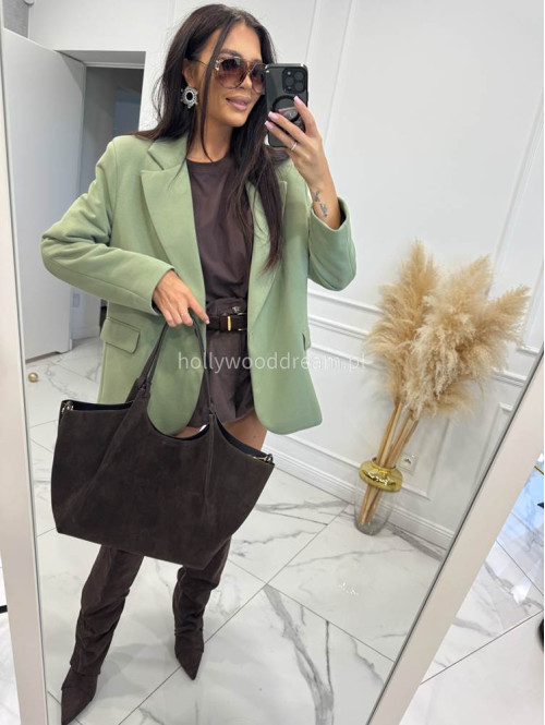 Marynarka oversize zielona GLAM 171 - photo #2