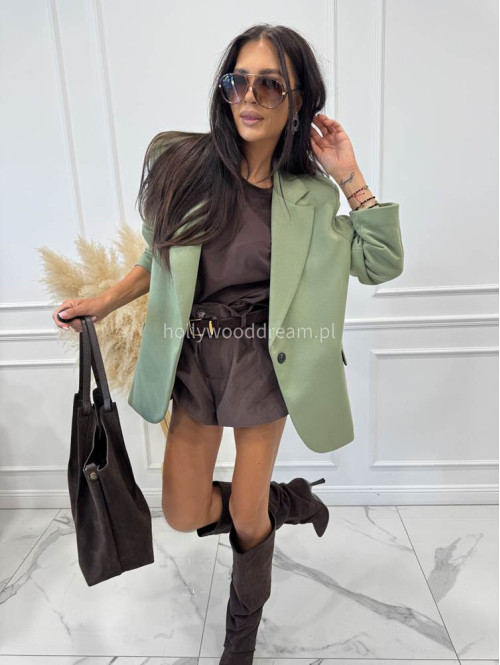 Marynarka oversize zielona GLAM 171 - photo #12