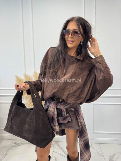 Torebka duża shopper czekoladowa Liv - photo #15