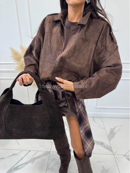 Torebka duża shopper czekoladowa Liv - photo #17