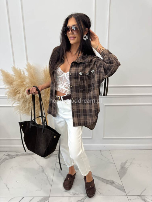 Białe spodnie jeansowe z naszywką na tylnej kieszeni DENIM 192 - photo #25