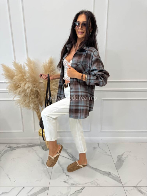 Spodnie jeans z naszywką na tylnej kieszeni białe DENIM 192 - photo #28