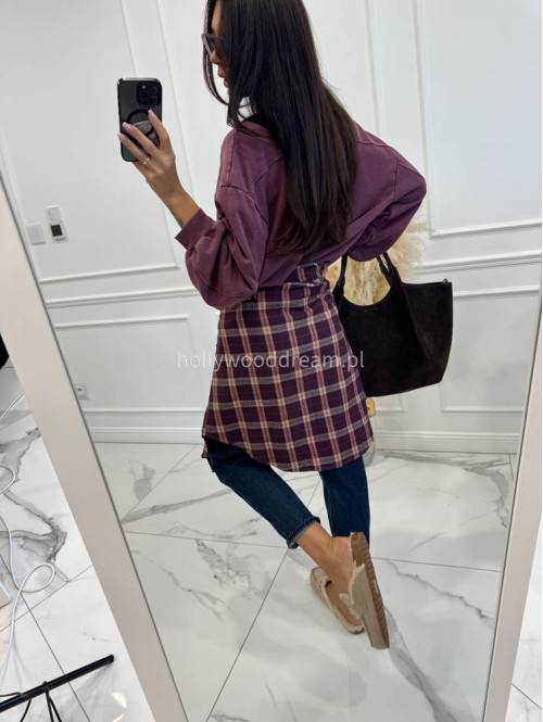 Bluza z dekoltem V śliwkowa ADORE 52 - photo #8