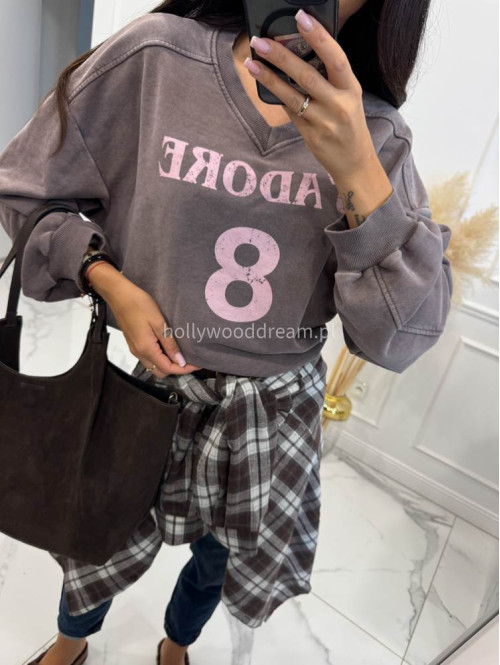 Bluza z dekoltem V mokka ADORE 52 - photo #4