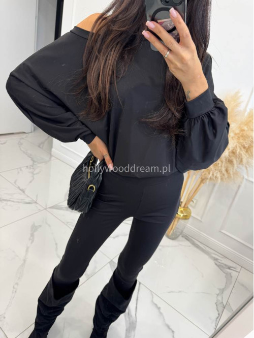 Komplet bluza+legginsy oversize czarny KONRAD 17 - photo #8