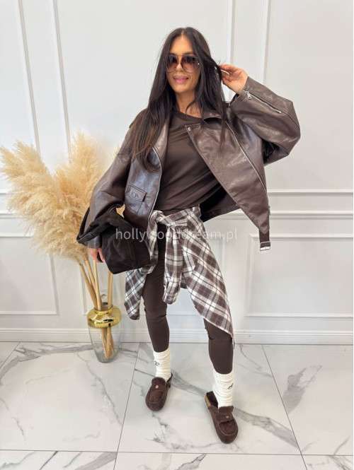 Komplet bluza+legginsy oversize czekoladowy KONRAD 17 - photo #16