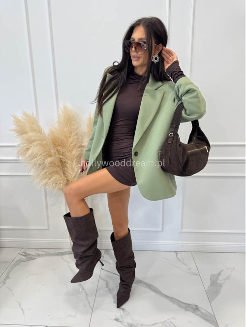 Marynarka oversize zielona GLAM 171 - photo #15