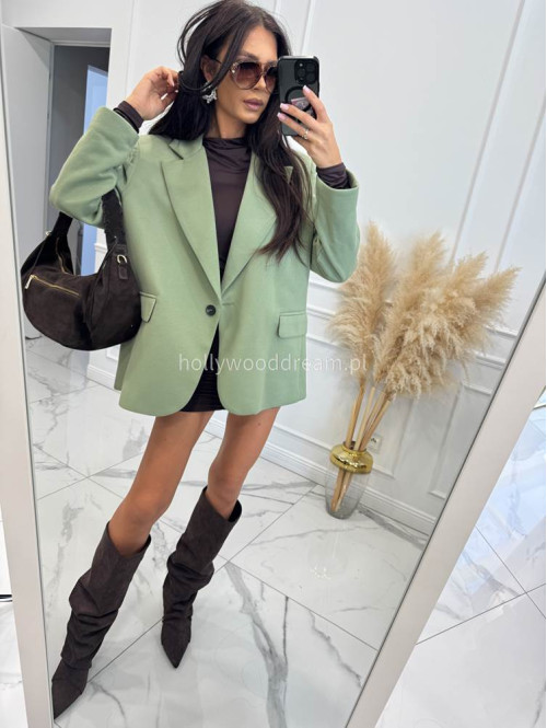 Marynarka oversize zielona GLAM 171 - photo #17