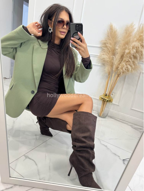 Marynarka oversize zielona GLAM 171 - photo #19
