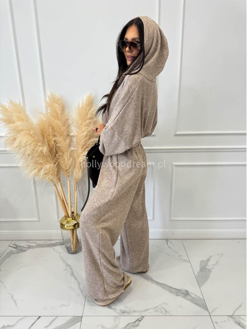 Komplet oversize bluza+ spodnie cappucino MAGNOLIA 183 - photo #29