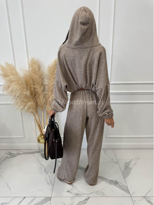 Komplet oversize bluza+ spodnie cappucino MAGNOLIA 183 - photo #30
