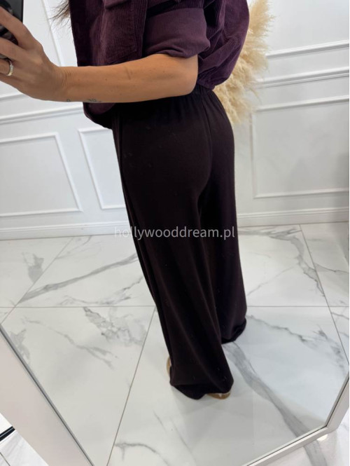 Komplet oversize bluza+ spodnie ciemno czekoladowy MAGNOLIA 183 - photo #14
