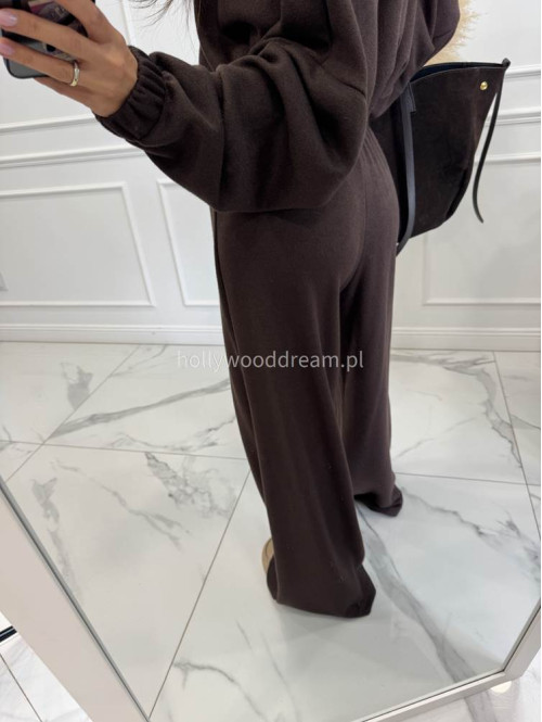 Komplet oversize bluza+ spodnie czekoladowy MAGNOLIA 183 - photo #8