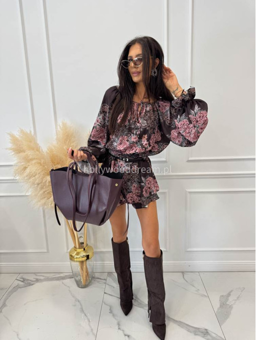 Torebka średnia shopper skórzana z wkładem bordowa GLAMOUR - photo #7