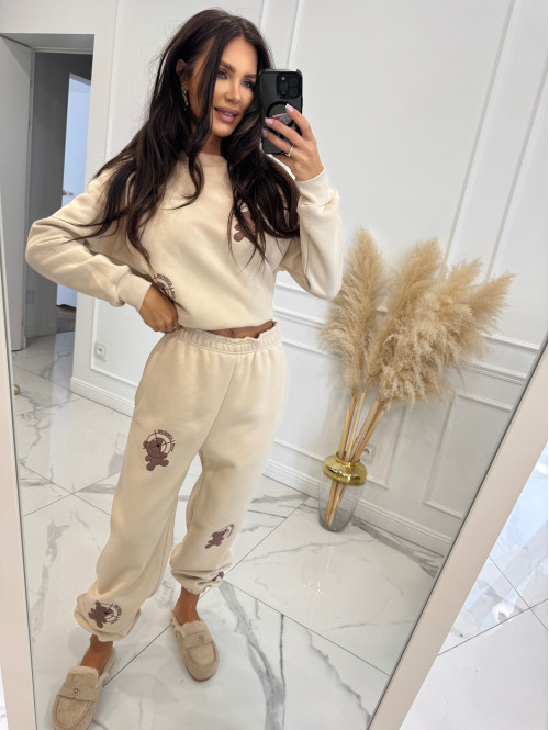 Komplet bluza+ spodnie w misie beżowy TROY 130