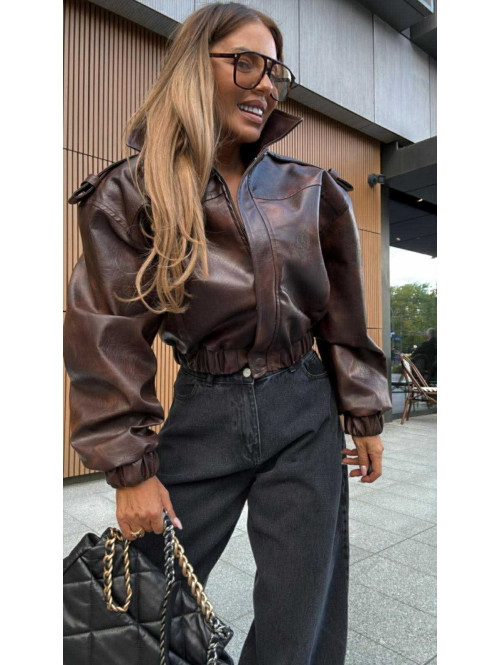 Kurtka oversize vintage brązowa Malori 69 - photo #17