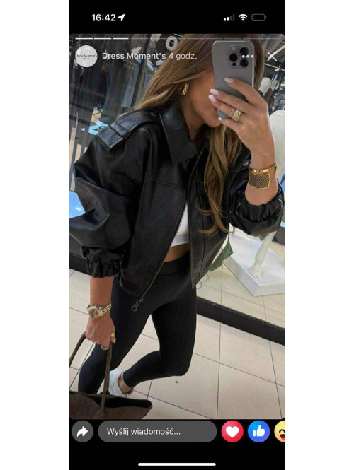 Kurtka oversize vintage czarna Malori 69 - photo #18