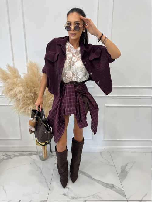 T-shirt koronkowy kremowy DORINE 131 - photo #36