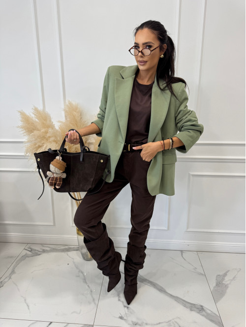 Marynarka oversize zielona GLAM 171 - photo #21