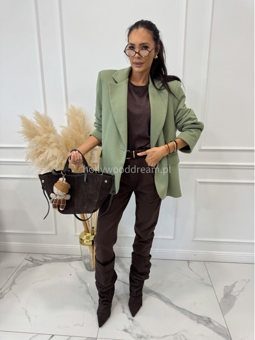 Marynarka oversize zielona GLAM 171 - photo #23