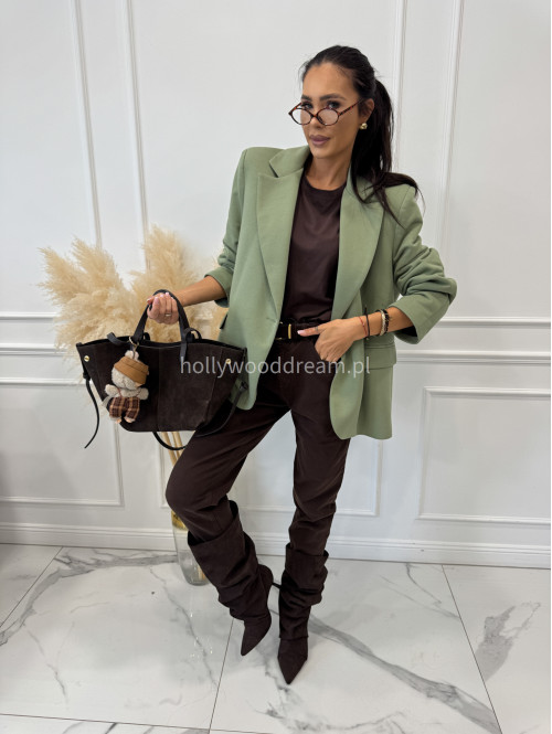 Marynarka oversize zielona GLAM 171 - photo #24