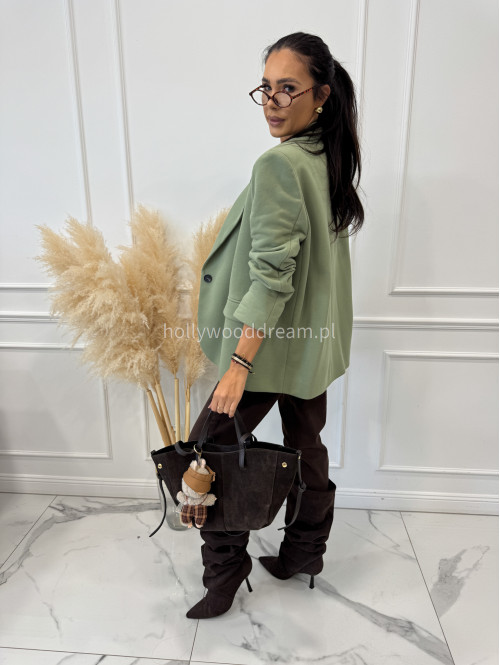 Marynarka oversize zielona GLAM 171 - photo #25