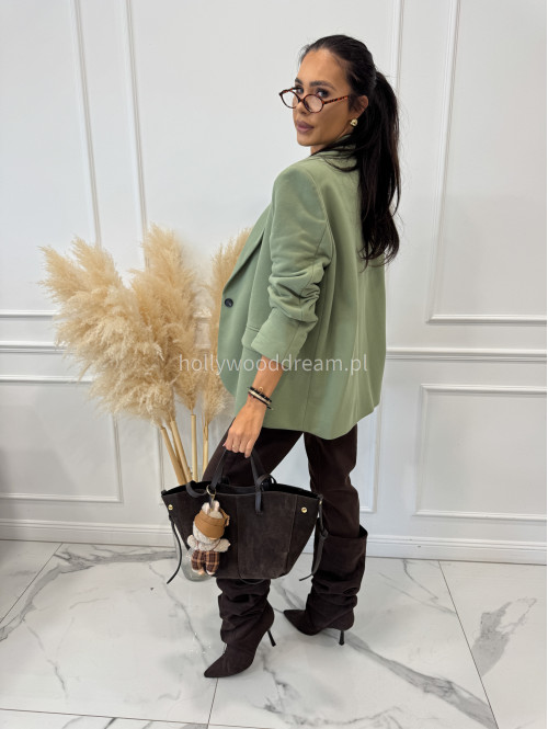 Marynarka oversize zielona GLAM 171 - photo #26