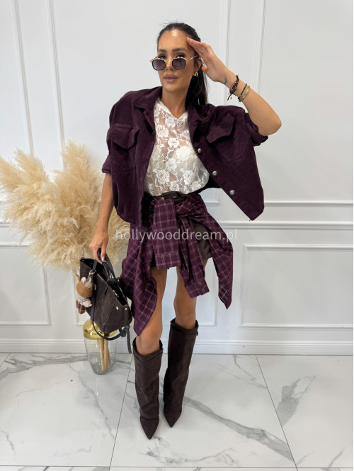 T-shirt koronkowy kremowy DORINE 131 - photo #42