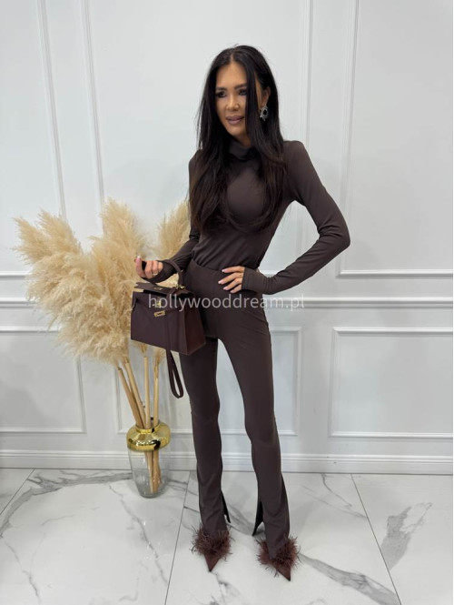Buty szpilki z piórkami czekoladowe MAX - photo #18