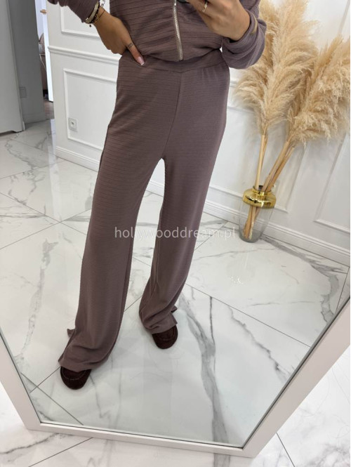 Komplet 3 częściowy bluza+ top +spodnie mokka ADI 185 - photo #2