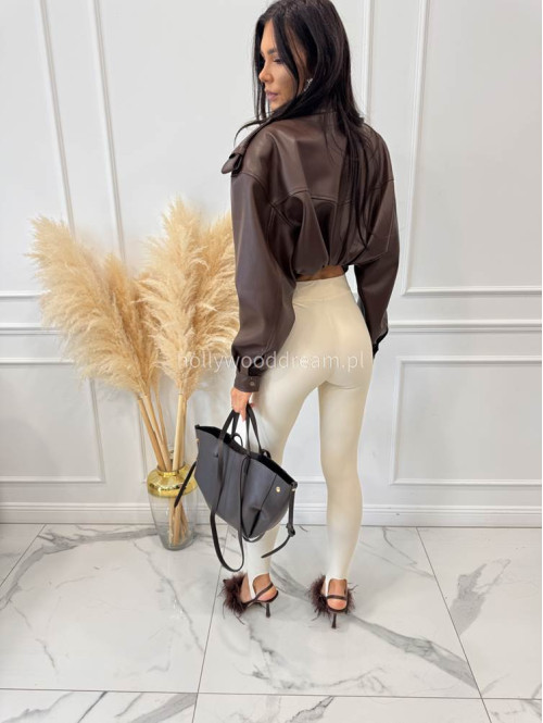 Legginsy z zapiętką beżowe Blania 31 - photo #8