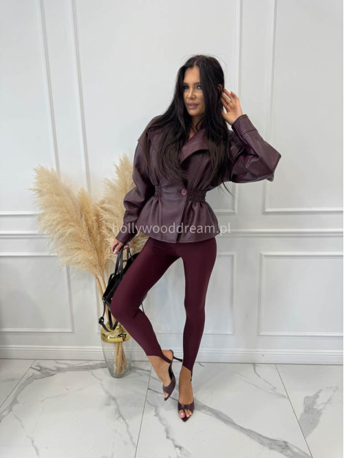 Legginsy z zapiętką bordowe Blania 31 - photo #1