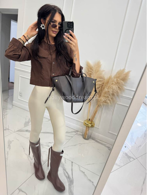 Legginsy z zapiętką beżowe Blania 31 - photo #23