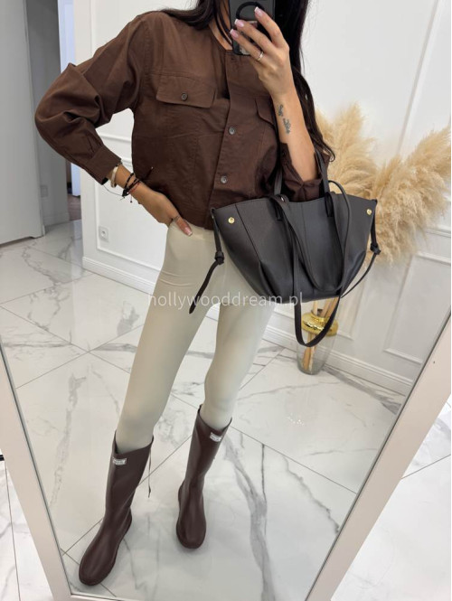 Legginsy z zapiętką beżowe Blania 31 - photo #24