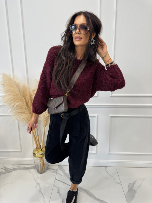 Bordowy sweter bukla WERA 194