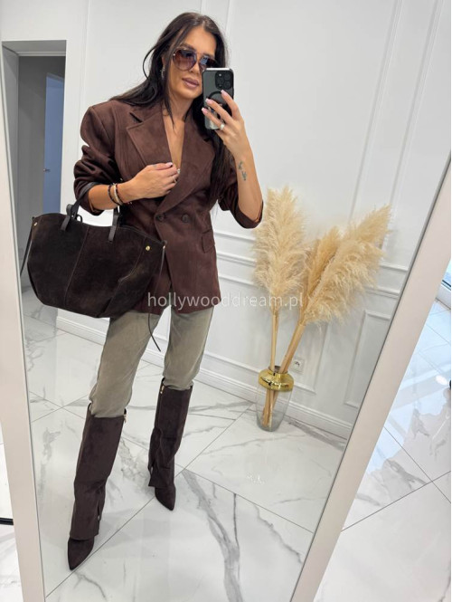 Szare spodnie jeansowe z naszywką na tylnej kieszeni DENIM 192 - photo #15
