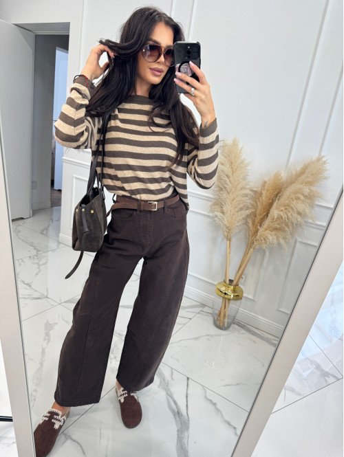 Czekoladowe spodnie Baggy jeans 192