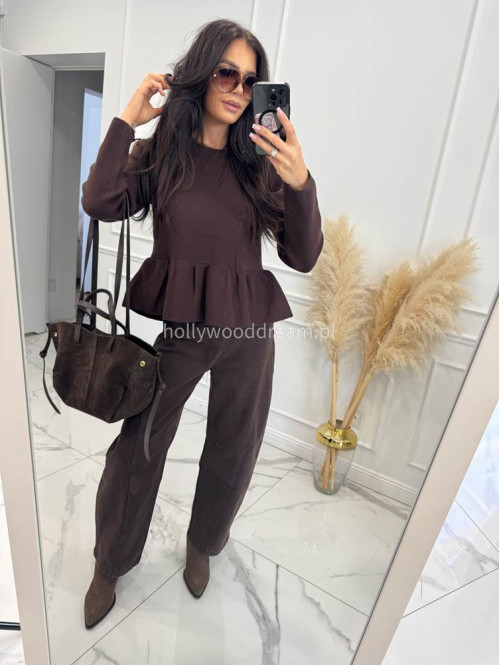 Czekoladowe spodnie Baggy jeans 192 - photo #3