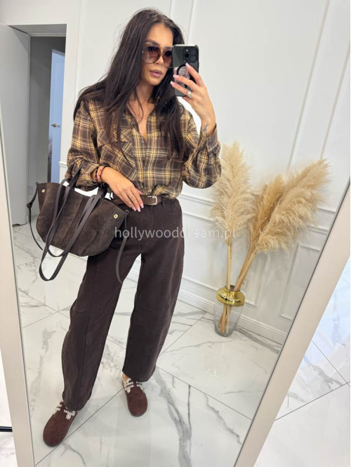 Czekoladowe spodnie Baggy jeans 192 - photo #6