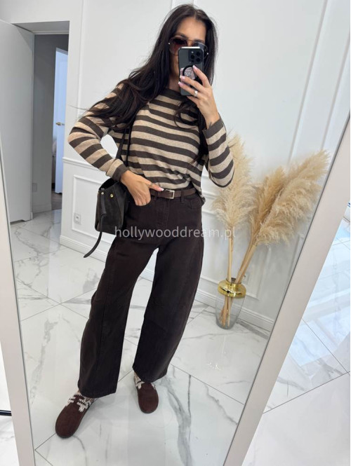 Czekoladowe spodnie Baggy jeans 192 - photo #17