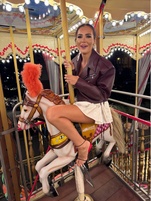 Kurtka ramoneska skóra węża eko skóra LA MILLA bordowa 25 - photo #43