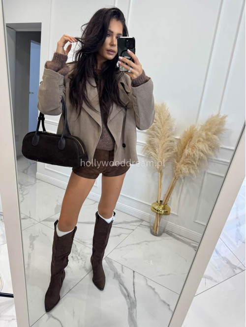 Białe zakolanówki z pomponem i kokardą Marta 150 - photo #11