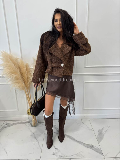 Białe zakolanówki z pomponem i kokardą Marta 150 - photo #13