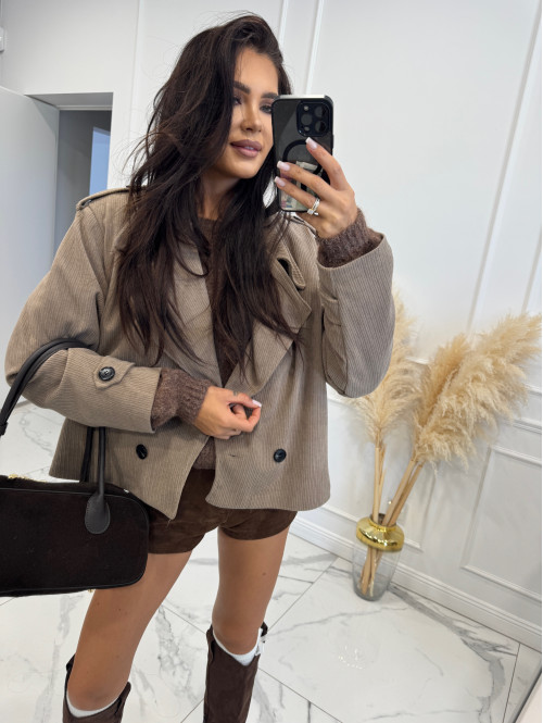 Mokka kurtka sztruksowa krótka STELLA 17