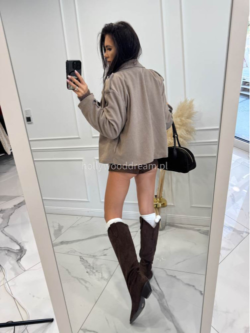 Mokka kurtka sztruksowa krótka STELLA 17 - photo #8