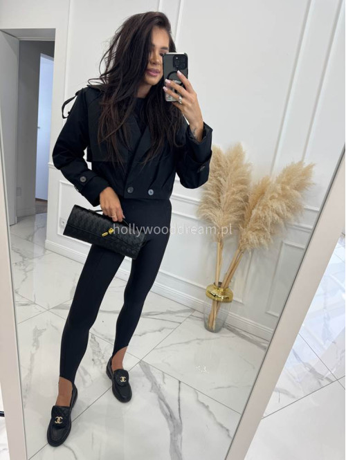 Czarne legginsy z zapiętką IRMA 69 - photo #25