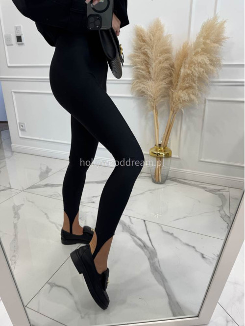 Czarne legginsy z zapiętką IRMA 69 - photo #27