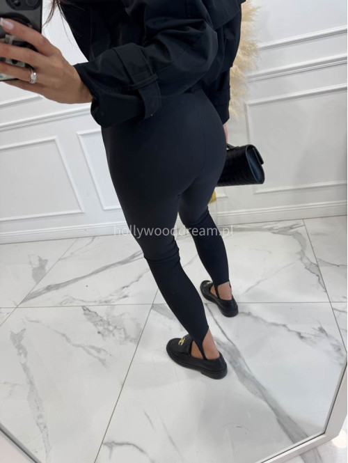Czarne legginsy z zapiętką IRMA 69 - photo #30