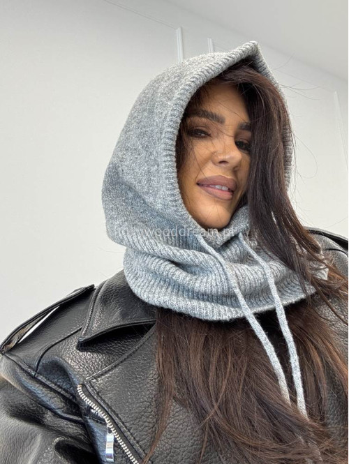 Szary kaptur balaclava Winter - photo #6